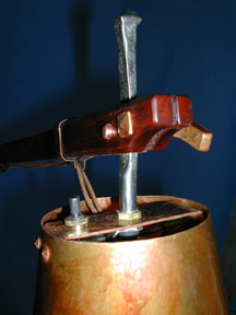 detail of Copper shade lamp